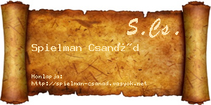 Spielman Csanád névjegykártya