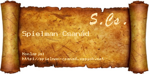 Spielman Csanád névjegykártya