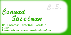 csanad spielman business card
